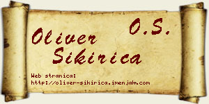 Oliver Sikirica vizit kartica